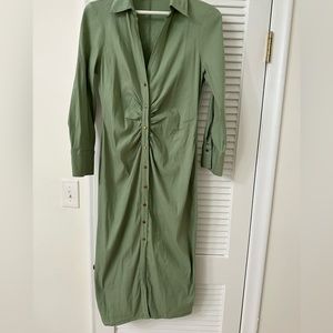 Zara pistache midi dress